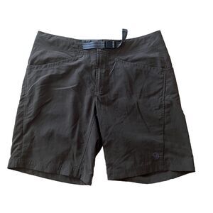 Mountain Hardwear Womens Size 8 Brown belted outdoor hiking cargo shorts 8”